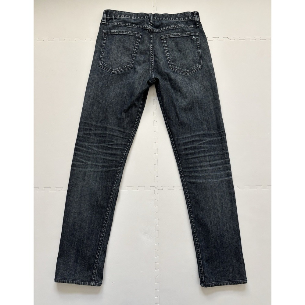 RAG & BONE Jeans Mens Fit 2 Slim Whiskered Distressed Indie- 30x32 Ainsley Dark - Picture 2 of 11
